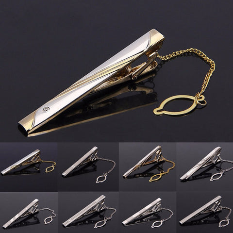 Stylish Metal Crystal Tie Clips