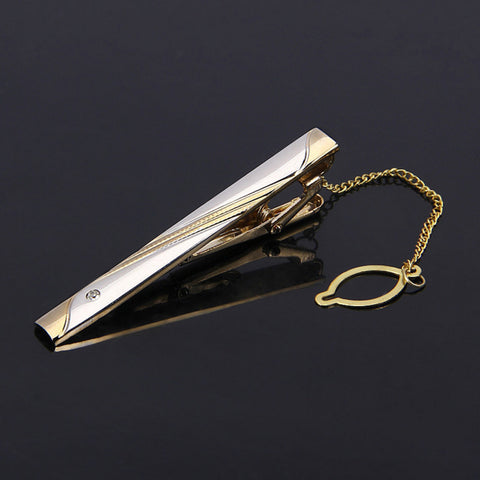 Stylish Metal Crystal Tie Clips