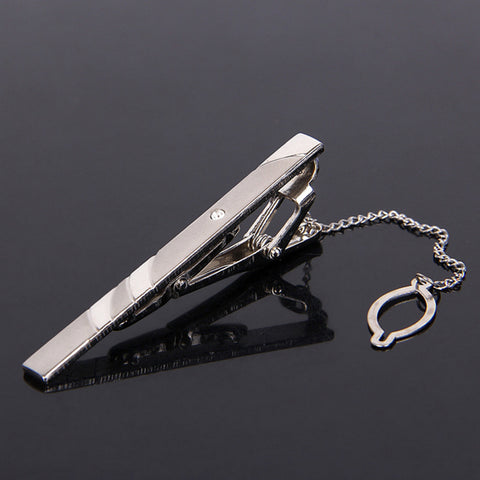 Stylish Metal Crystal Tie Clips