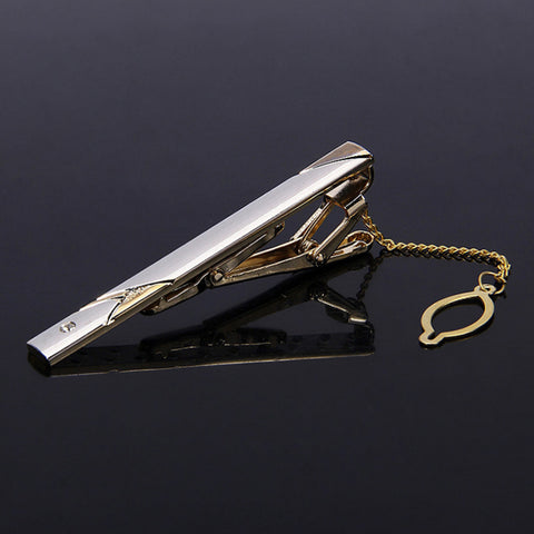 Stylish Metal Crystal Tie Clips