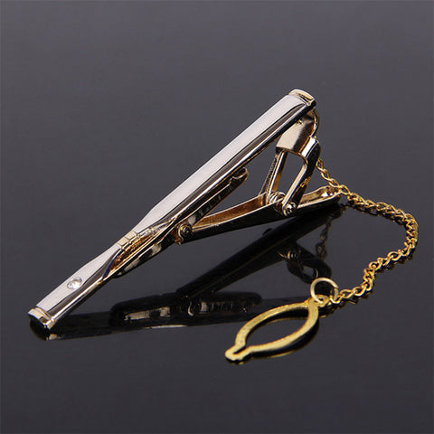 Stylish Metal Crystal Tie Clips