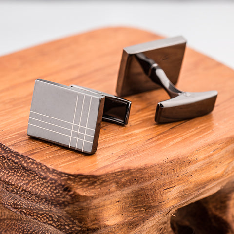 Black Suave Men's Cuff links