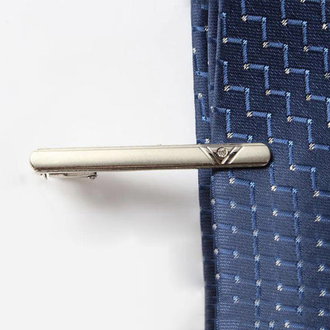 Classic Silver Tone Tie Clip