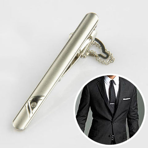Classic Silver Tone Tie Clip