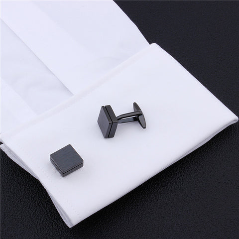 Trendy Square Matte Cuff links