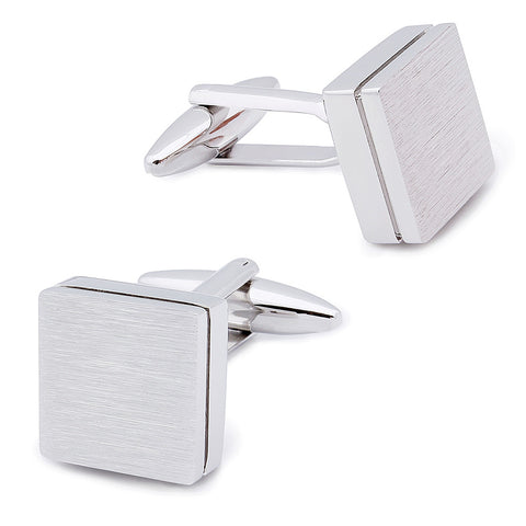 Trendy Square Matte Cuff links