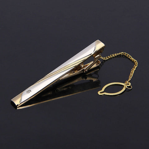 Stylish Metal Crystal Tie Clips