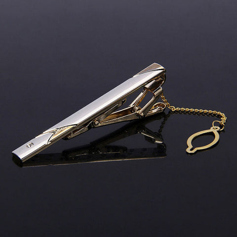 Stylish Metal Crystal Tie Clips