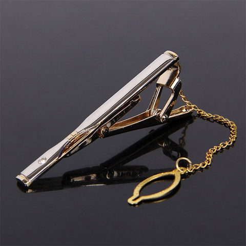 Stylish Metal Crystal Tie Clips