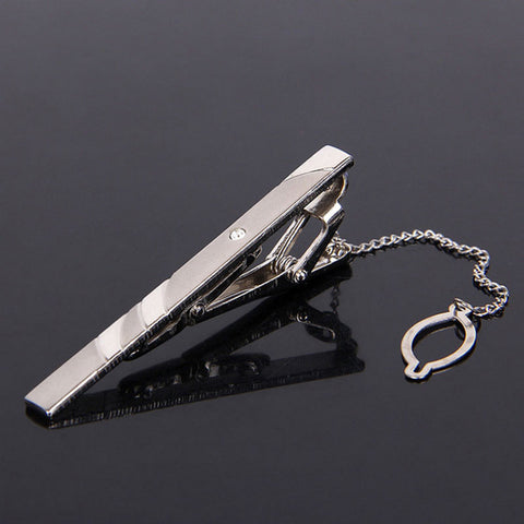 Stylish Metal Crystal Tie Clips