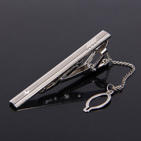 Stylish Metal Crystal Tie Clips