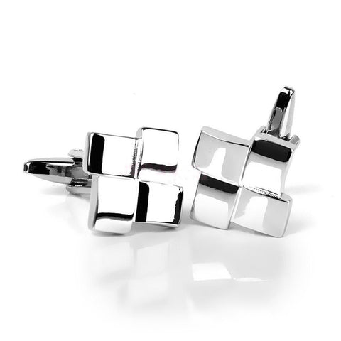 Unique Geometric Men's Cuff Links