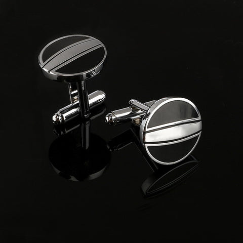 Black Rectangle Mens Shirt Cuff Button